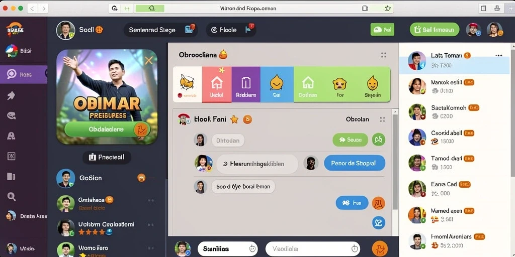 Fitur interaksi sosial yang mengasyikkan.