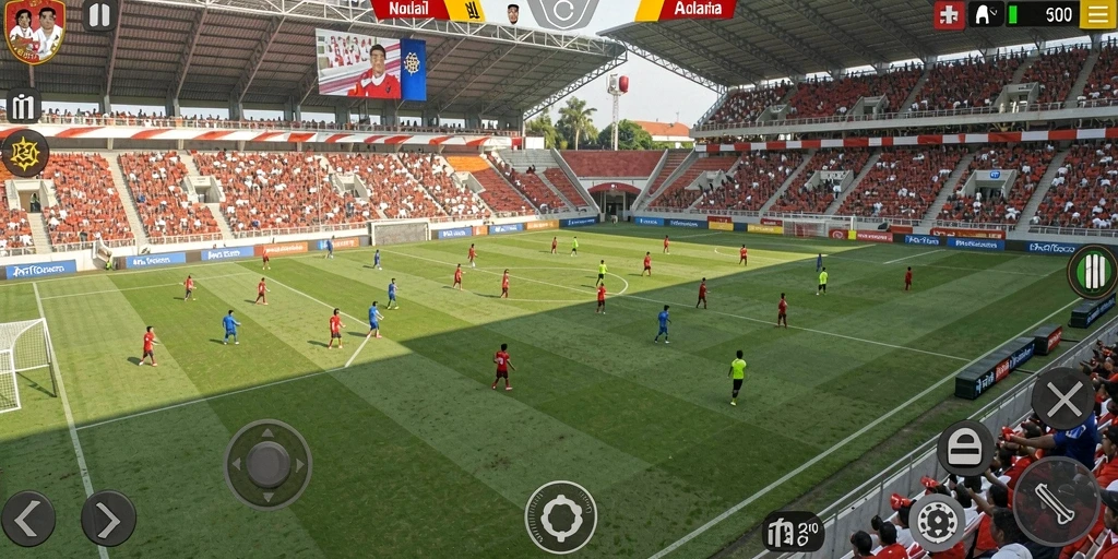 Screenshot memperlihatkan fitur multiplayer dengan teman-teman.